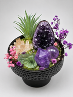 Violet Sanctuary Green Crystal Garden — original arrangement view