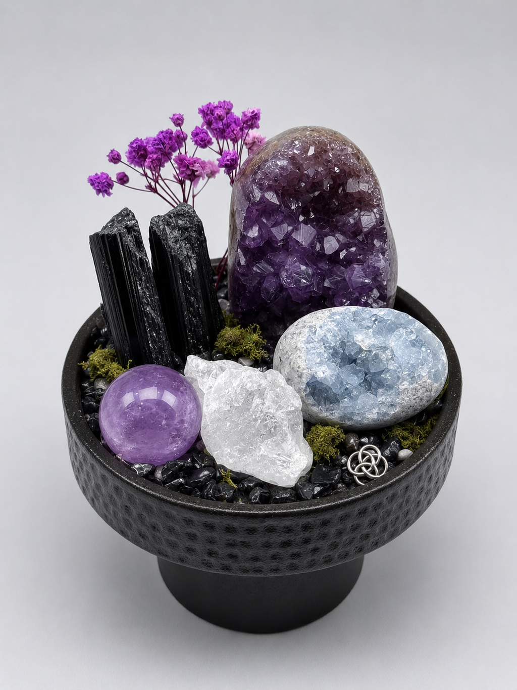 Violet Serpent Crystal Garden — original arrangement view