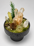 Woodland Abundance Crystal Garden — original arrangement view