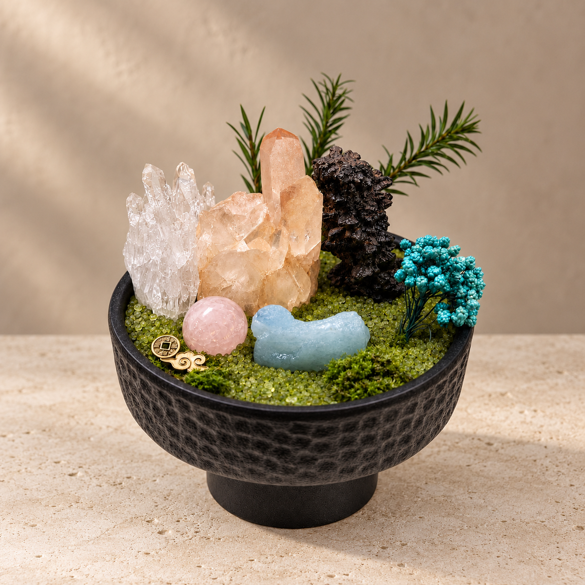 Woodland Wishes Crystal Garden — complete decorative arrangement